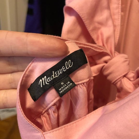 Madewell Bubblegum Pink Tie Back Dress - Picture 3 of 6